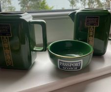 Passport Scotch Whisky Water Jugs & Dish/ Ashtray