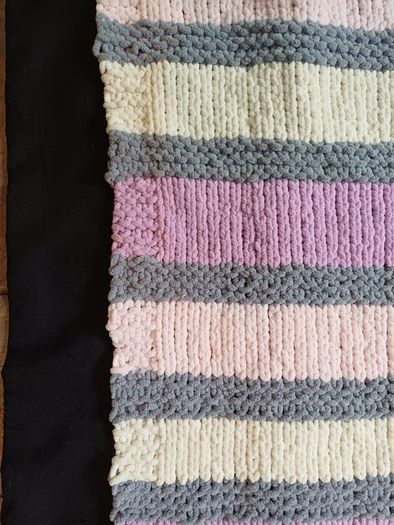 Large Hand-knitted Toasty Baby Blanket