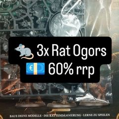 Warhammer Age of Sigmar Skaven Rat Ogors x3