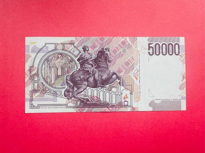 Italy   50,000   Lire  1992  Pick  116. ( Uncirculated )