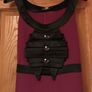 Purple dress Size 16 with black satin detail Image 2