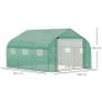 NEW SALE | Walk-in Polytunnel Garden Greenhouse, Outdoor Mesh Door Greenhouse with PE Cover and 6 Windows, 3.5 x 3 x 2m, Green Image 6