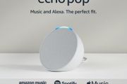 Echo Pop (Newest gen) Full sound compact Wi-Fi and Bluetooth smart speaker with Alexa Glacier White