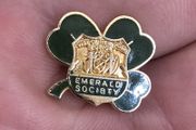 Rare Gold Plated NYPD Emerald Society Pin Badge