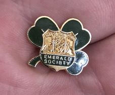 Rare Gold Plated NYPD Emerald Society Pin Badge