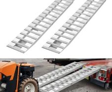 Loading Ramps, 2 Pcs 2400 x 380 mm, Durable Aluminum and Heavy-Duty Trailer Ramp Set with Anti-Slip Plates, 2721.6 kg Combined Capacity