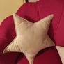 2 cream star shaped velvet cushions Image 4