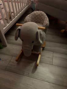Children rocking elephant