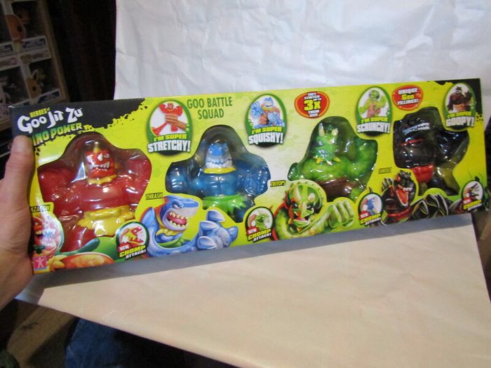 Heroes of Goo Jit Zu Dino Power 4 Pack Figure Set Brand New Sealed Very Rare Hard To Find