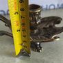 Vintage Brass Chamber Candlestick Magical Peacock. Ornate Firebird Phoenix Candlestick. Candle Holder Peacock Bird Shaped. Made in Italy. Image 3