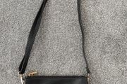 Black clutch handbag
