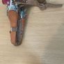 Vintage Lonestar cap guns with caps, leather  holsters with belt with cowboy hat c1960/70s Image 10