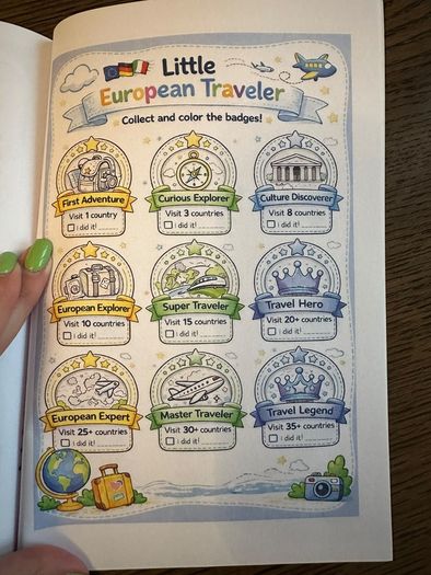 Europe Travel Journal Kids