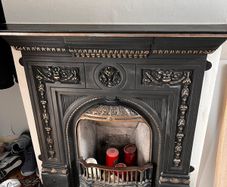 Cast iron fireplace