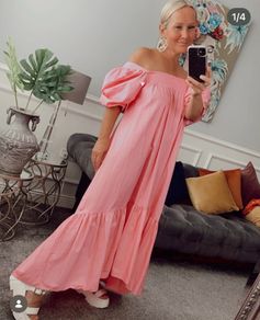 Pink maxi dress