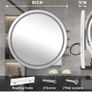 LED Bathroom Wall Mirror with LED Lights - 800mm Round Anti-Fog Vanity Mirror Image 3