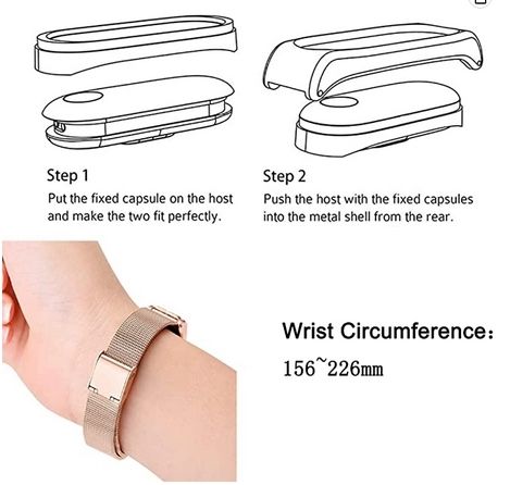 Xiaomi MI 6/5 Replacement Watch Strap, Rose Gold