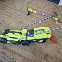 RYOBI Lawnmower and Grass Trimmer