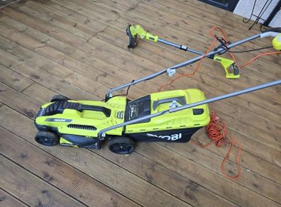 RYOBI Lawnmower and Grass Trimmer