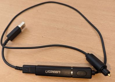 UGREEN bluetooth Aptx transmitter with optical input