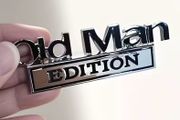 Old man additional car decoration badge
