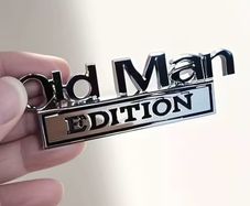 Old man additional car decoration badge