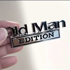 Old man additional car decoration badge