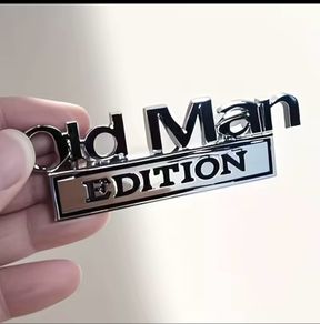 Old man additional car decoration badge