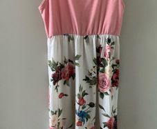 Pink tank floral dress 3-4years