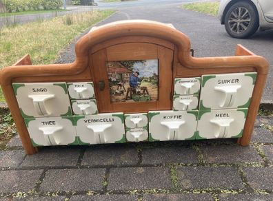 1930s art deco spice rack with drawers postage available