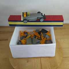 LEGO City 7344 Dump Truck & Racing Transporter Parts Retired Vintage Yellow Construction Job Lot