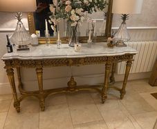Hall table and matching mirror