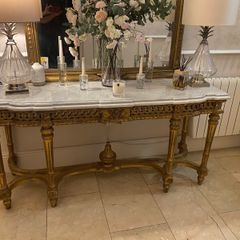 Hall table and matching mirror