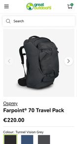 Osprey travel bags