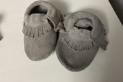 Grey suede Moccasins Mocc Sizes: 12-18months (14cm) from Rain + Conker