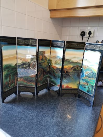 Great Wall of China Style Miniature Chinese Panel Screen 6 small screen