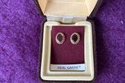 9 Carat Garnet Stud Earrings