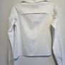 Jane Lushka White Ann Blouse Cropped Cut Out Back Cotton Shirt S Image 5