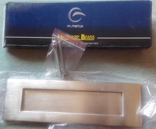 Hall door Letter Plate - Satin Chrome