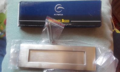 Hall door Letter Plate - Satin Chrome