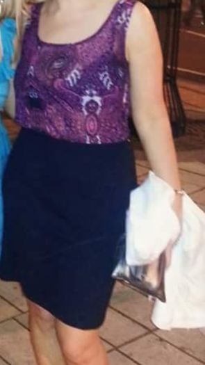 MANGO dress. Pink and Navy.