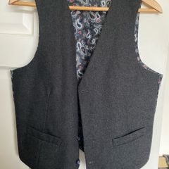 Mens grey waist coat - medium 40R