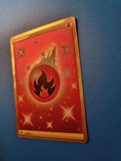 Fire Energy Gold Holo Rare Pokemon Card from Fusion Strike