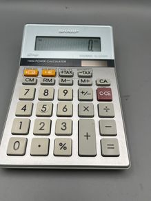 Sharp Calculator Elsi Mate EL-331ER Twin Power Silver 10 Digit Semi Desktop