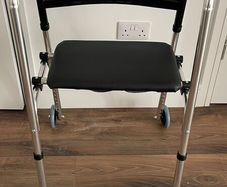 Walking Frame with Wheels & Seat,  Like New (1 Month Use)