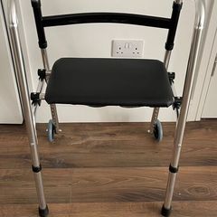 Walking Frame with Wheels & Seat,  Like New (1 Month Use)