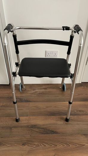 Walking Frame with Wheels & Seat,  Like New (1 Month Use)