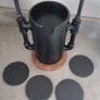 Handmade Industrial Tea and Coffee Station with 4 Slate Coasters Image 6