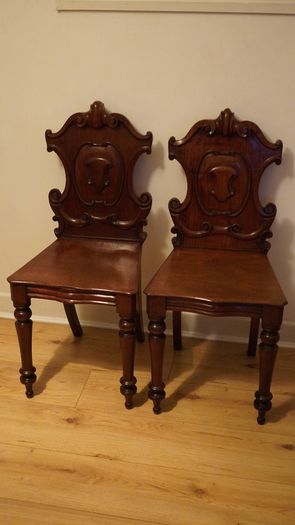 Antique Victorian Mahogany Chairs  Set of 2