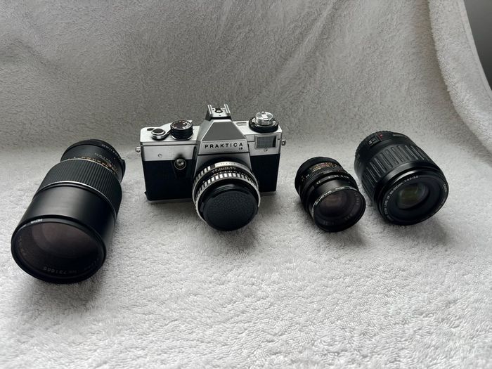 Vintage Practica L B  Camera plus extra lenses
